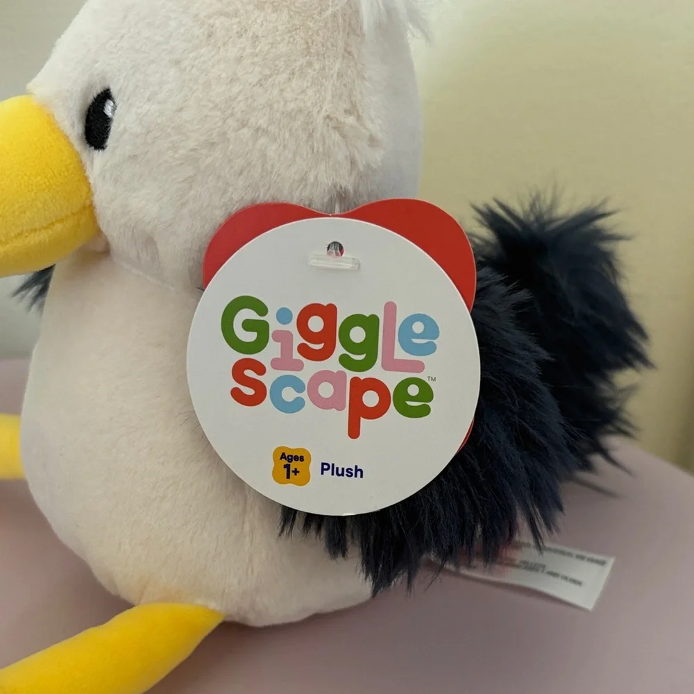 Charming Plush Bird Toy with Yellow and Black Features